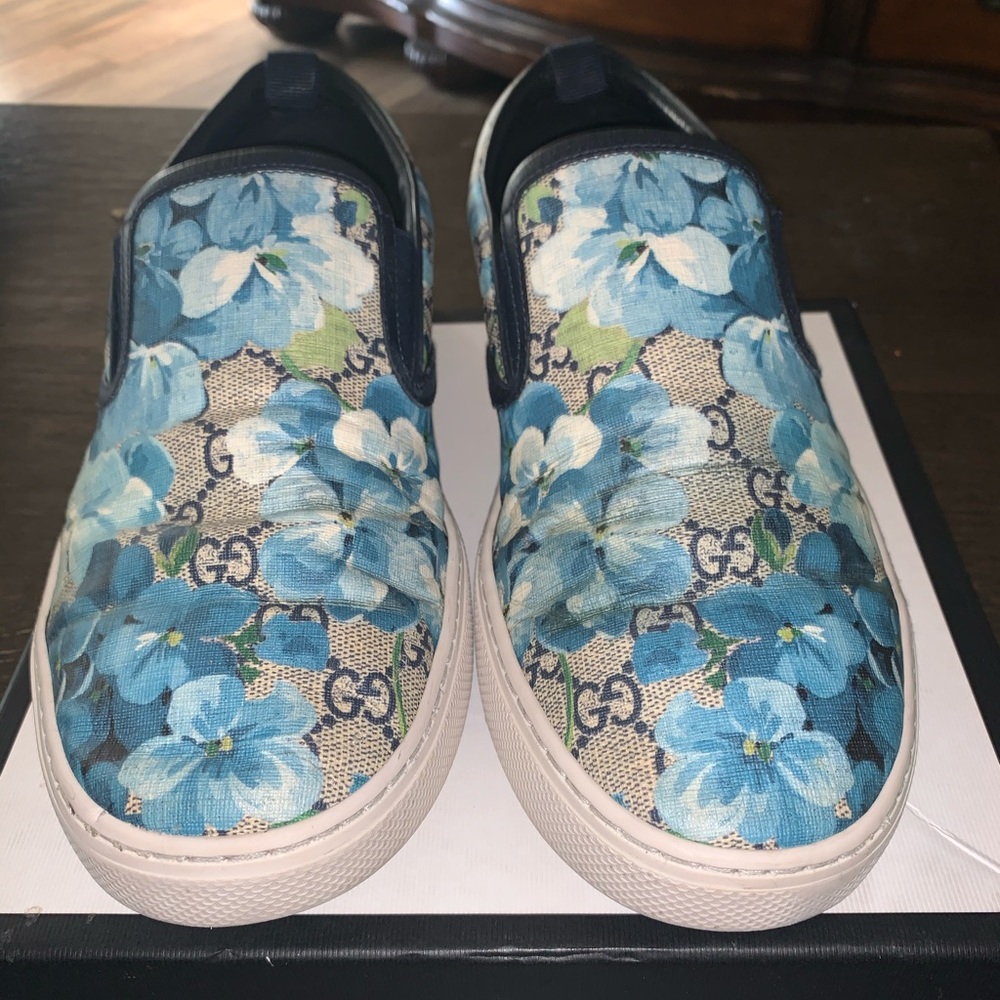 Gucci Floral slip on sneakers